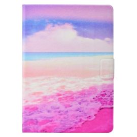 Husa ART Flip pentru Lenovo Tab P12 PINK BEACH