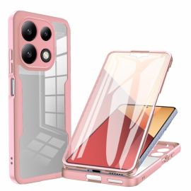 DUAL Husă cu două fețe cu folie Xiaomi Redmi Note 13 Pro roz