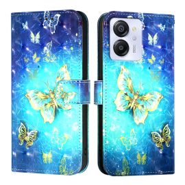 ART Husă portofel pentru Blackview Color 8 BLUE BUTTERFLY