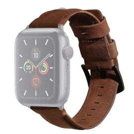 Apple Watch Leather Strap 9 / 8 / 7 (41mm) / 6 / SE / 5 and 4 (40mm) / 1, 2, 3 (38mm) Light Brown