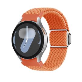 Curea din nailon împletită pentru Samsung Galaxy Watch 7 (40 / 44 mm) PORTOCALIU