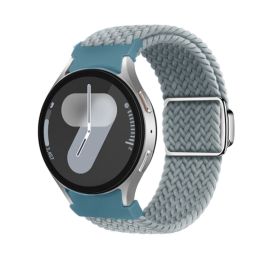 Curea din nailon împletită pentru Samsung Galaxy Watch 7 (40 / 44 mm) ROCK BLUE