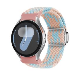 Curea de nailon împletită pentru Samsung Galaxy Watch 7 (40 / 44 mm) BLUE PUDRĂ DE DIAMANT