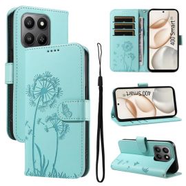 Husă tip portofel ART DANDELION pentru Honor 400 Smart 5G / Honor X7d verde deschis