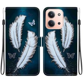 ART Portofel husă pentru Xiaomi Redmi 15C / Redmi 15°C 5G WHITE FEATHERS