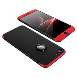 Husă de protecție 360° pentru Apple iPhone 7 Negru (roșu)