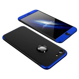 Husă de protecție 360° pentru Apple iPhone 7 Negru (albastru)