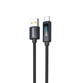 DUDAO L7T Cablu USB / USB Tip-C 66W negru