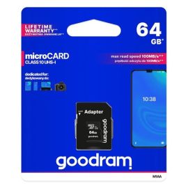 Card de memorie GOODRAM microSDHC 64GB UHS-I + adaptor (M1AA-0640R12)