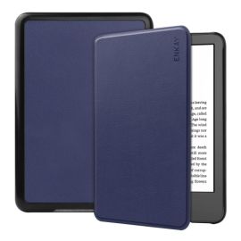 ENKAY LEATHER Husă rabatabilă pentru Amazon Kindle 11th Gen 2022 / 2024 albastru închis