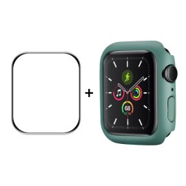 ENKAY plastic cu sticlă securizată pentru Apple Watch 7 45mm verde