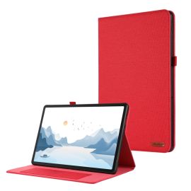 FABRIC Husa flip pentru Lenovo Tab P12 rosie