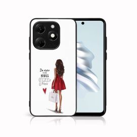 PROTEMIO MY ART Husă de protecție pentru Tecno Spark 20C / Tecno Spark Go 2024 RED DRESS (137)