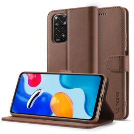 Husa portofel IMEEKE pentru Xiaomi Redmi Note 11 / Note 11S maro inchis