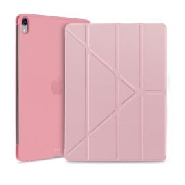 Husă din LEATHER Flip Apple iPad Pro 11 2020/2018 roz