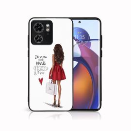 PROTEMIO MY ART Husă de protecție pentru Motorola Edge 40 RED DRESS (137)