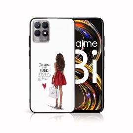 PROTEMIO MY ART Husă din silicon Realme 8i RED DRESS (137)
