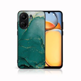 PROTEMIO MY ART Capac de protecție pentru Xiaomi Redmi 13C GREEN MARBLE (145)