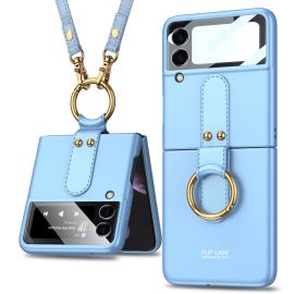 GKK LANYARD cu curea Samsung Galaxy Z Flip 4 5G albastru