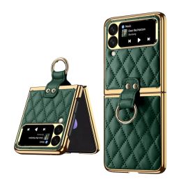 LATTICE RING Husa de protectie cu suport Samsung Galaxy Z Flip4 5G verde