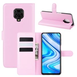 Husa portofel LITCHI Xiaomi Redmi Note 9S / Note 9 Pro roz