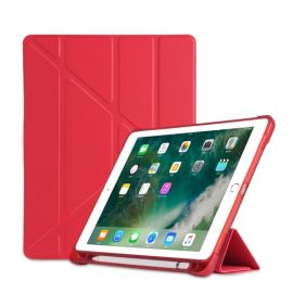 Husă din LEATHER Apple iPad 9.7 (2018/2017) / iPad Air (1/2) roșu