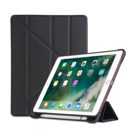 Husă din LEATHER Apple iPad 9.7 (2018/2017) / iPad Air (1/2) negru