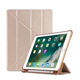 Husă din LEATHER Apple iPad 9.7 (2018/2017) / iPad Air (1/2) auriu