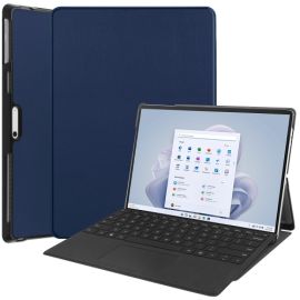 Husă din LEATHER pentru Microsoft Surface Pro 9 albastră