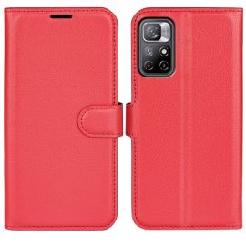 LITCHI protectie pentru Xiaomi Poco M4 Pro 5G rosie
