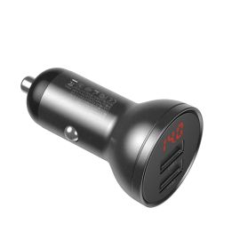 BASEUS DIGITAL DISPLAY Car charger 2X USB black