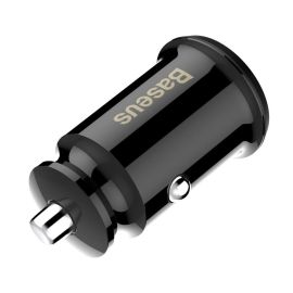 BASEUS GRAIN Încărcător auto 2X USB 3.1A negru