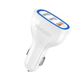 Încărcător auto DUDAO R7s 3X USB QuickCharge 3.0 alb