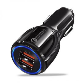 WOZINSKY WCC-02 Încărcător auto 2X USB Quick Charge 3.0 negru
