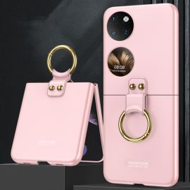 GKK HOOK Husa din plastic cu suport Huawei P50 Pocket roz