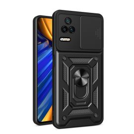 Husa RING cu suport pentru Xiaomi Poco F4 neagra