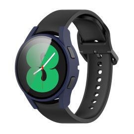Husa de protectie cu sticla securizata pentru Samsung Galaxy Watch 4 40mm albastru
