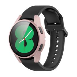 Husa de protectie cu sticla securizata pentru Samsung Galaxy Watch 4 40mm roz