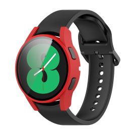 Husa de protectie cu sticla securizata pentru Samsung Galaxy Watch 4 44mm rosu
