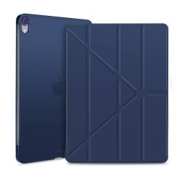 Husă din LEATHER Flip Apple iPad Pro 11 2020/2018 albastru