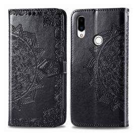 ART Wallet cover Meizu Note 9 ORNAMENT black