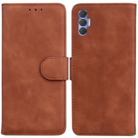 Husa portofel pentru Tecno Spark 8 Pro maro
