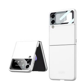 GKK plastic cu sticla pentru display extern Samsung Galaxy Z Flip4 5G alb