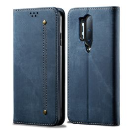 Husă portofel DENIM pentru One Plus 8 Pro albastru