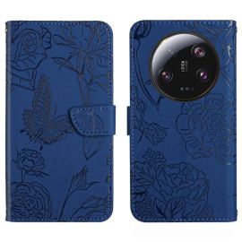 ART BLOSSOM Husa portofel pentru Xiaomi 14 Ultra albastru