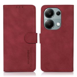 Husa Flip KHAZNEH MATTE pentru Xiaomi Redmi Note 13 Pro / Poco M6 Pro rosie