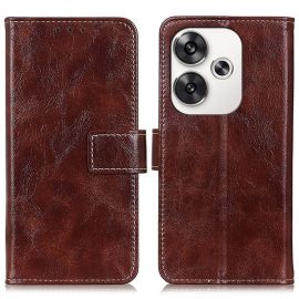 RETRO Husă portofel Xiaomi Poco F6 maro