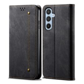 Husa portofel DENIM pentru Samsung Galaxy A25 5G neagra