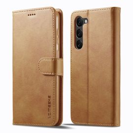 Husa portofel IMEEKE pentru Samsung Galaxy S24 5G maro deschis