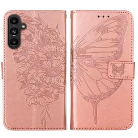 ART BUTTERFLY Husa portofel pentru Samsung Galaxy A15 / A15 5G roz